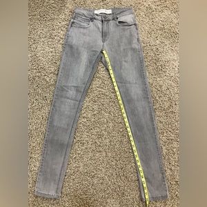 Barbell Apparel gray athletic fit skinny jeans